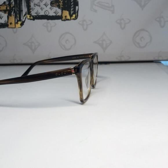 New Authentic Gucci GG0452O 004 Eyeglasses Brown Havana Oversized Square Frames - Picture 11 of 13